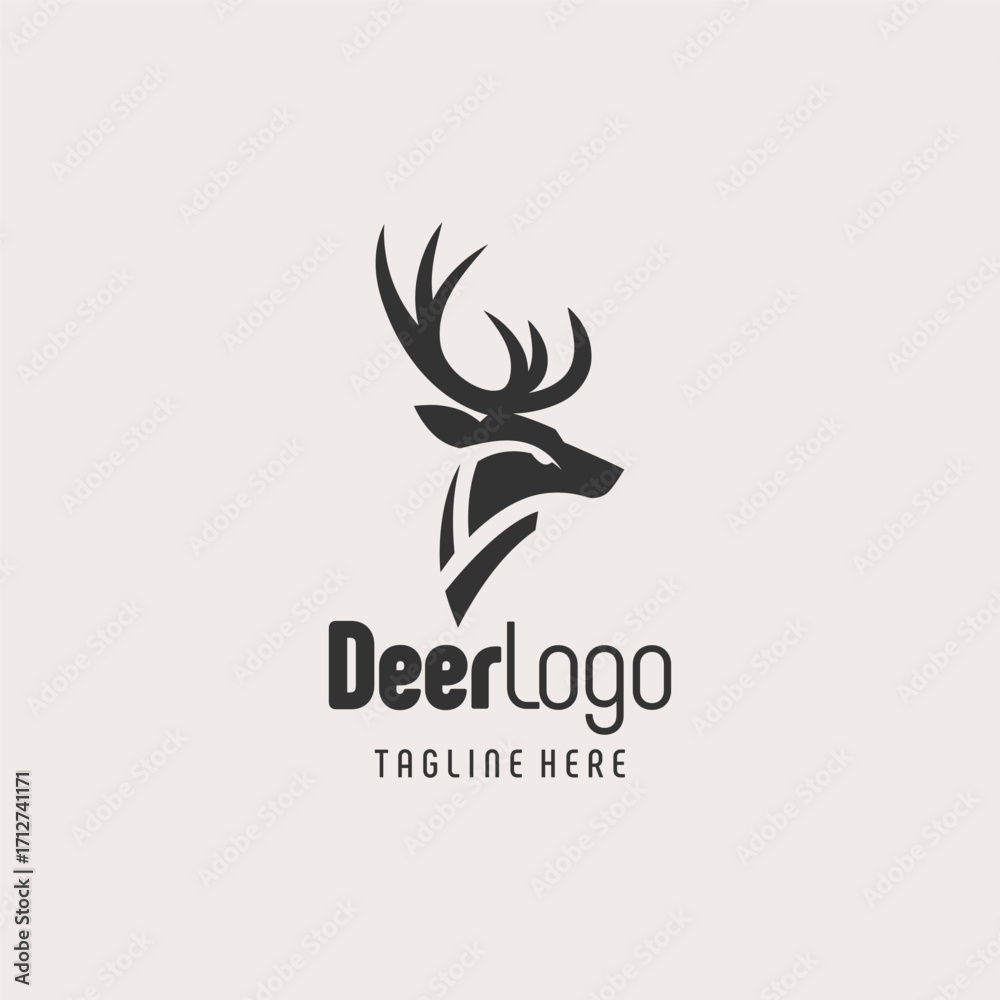 Fototapeta premium Authentic Deer Branding Logo Design