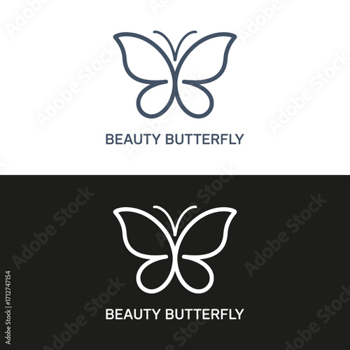 Konstfotografi Beauty hipster butterfly logo design