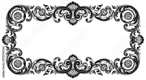 decorative frame with floral ornament
