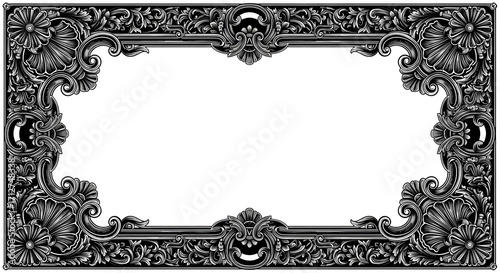 vintage frame on white background
