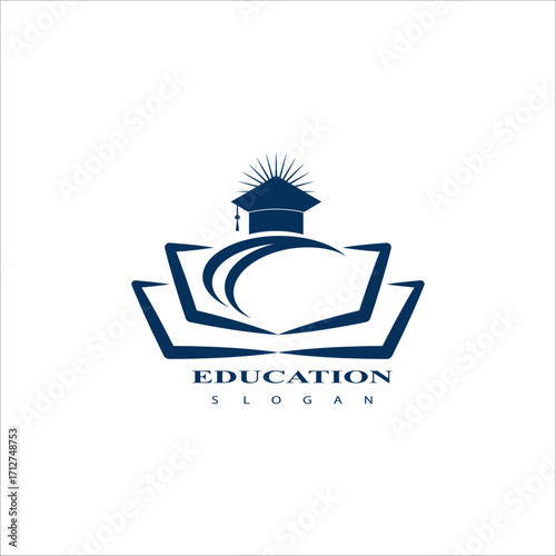 Education logo design vector template