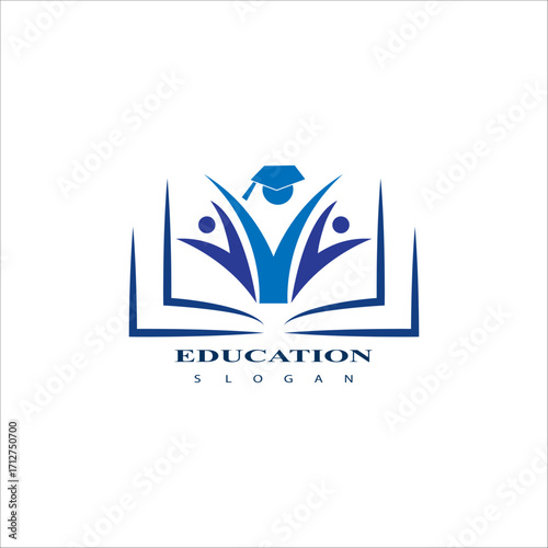 Education logo design vector template