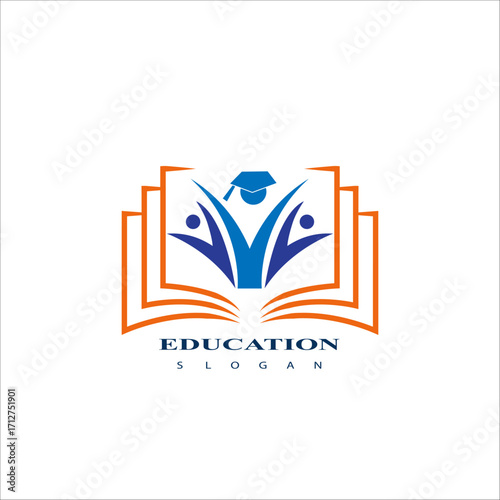 Education logo design vector template