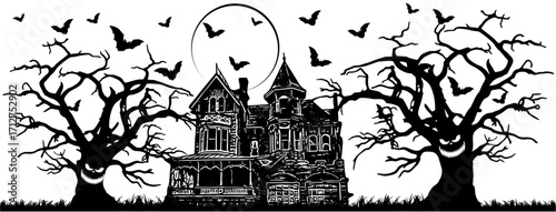 Vector illustration of a halloween background