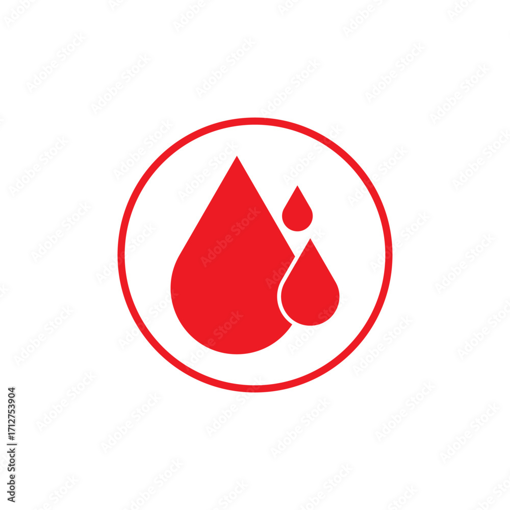 Fototapeta premium Human Blood logo template vector icon illustration design on white background. 