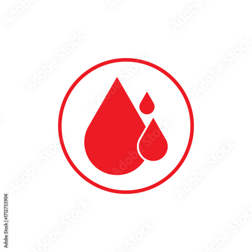 Human Blood logo template vector icon illustration design on white background.
