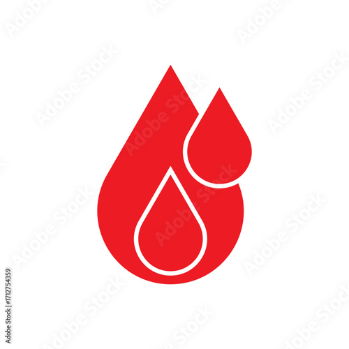 Human Blood logo template vector icon illustration design on white background.
