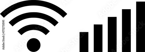 Wi-Fi area, WIFI zone icon and logo vector silhouette illustration isolated on white background
