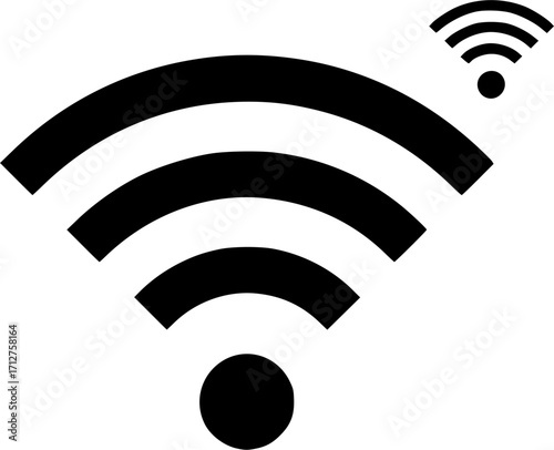 Wi-Fi area, WIFI zone icon and logo vector silhouette illustration isolated on white background
