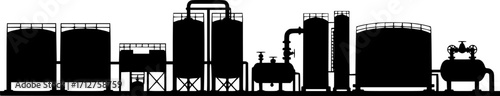 Gear oil industry mechanical engineering drop silhouette vector illustration
