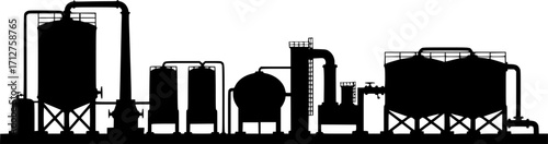 Gear oil industry mechanical engineering drop silhouette vector illustration
