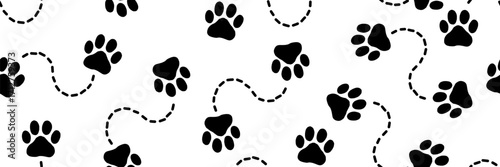 Bear paw footprint pattern with cat and pet prints for animal themed designs or background illustrations. This versatile graphic collection features multiple animal tracks for creating cohesive nature