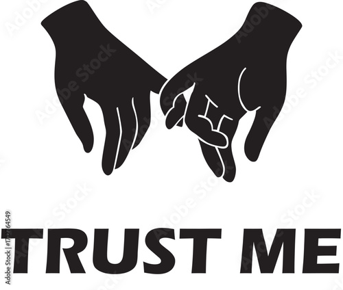Male and female hands with trust partner