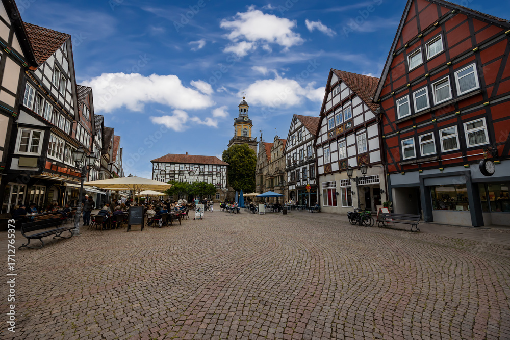 Fototapeta premium Historischer Marktplatz in Rinteln 