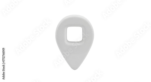 Isolated location pin icon, symbol used in maps or GPS applications for business purposes