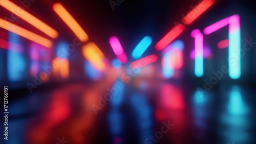 Blurry Neon Tunnel
