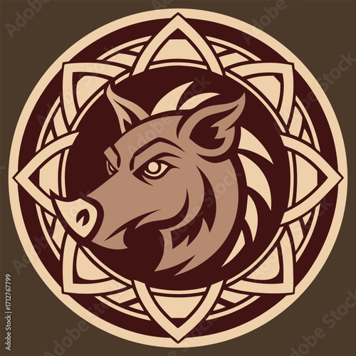 The Fierce Boar Symbol of Ancient Strength and Resilience in Rustic Design
