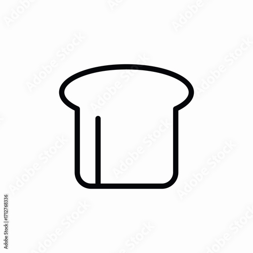 bread slice icon sign vector