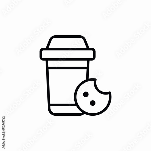 coffee cookie icon sign vector
