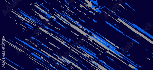 Dynamic backdrop showcases blue and gray diagonal brushstrokes against a deep navy background, creating a textured, abstract pattern, ideal for modern and artistic designs