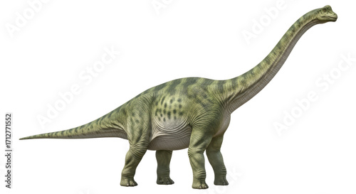 Photos Isolated Brachiosaurus dinosaur, an extinct ancient animal, large herbivore with