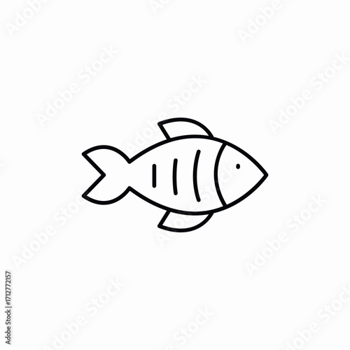 fish sea icon sign vector