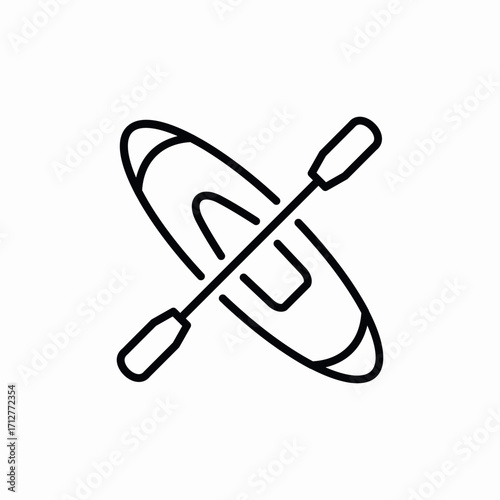 kayak boat icon sign vector
