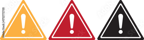 Warning attention icons,Attention caution sign, warning icon setWarning attention icons,