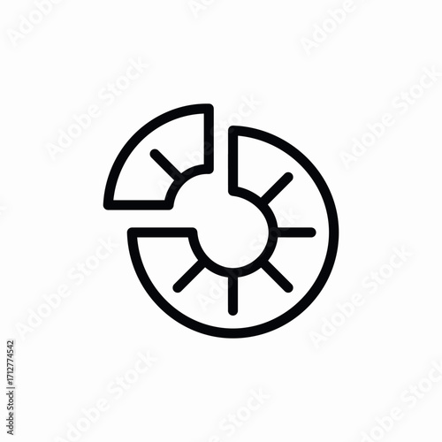 pineapple slice icon sign vector