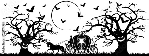 silhouette of a halloween background
