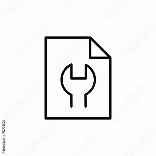service report file icon sign vector