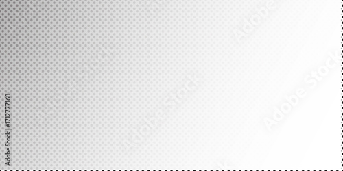 Subtle gray halftone pattern fades to bright white background with a dotted border for a modern, versatile backdrop and adding a unique, textured visual depth