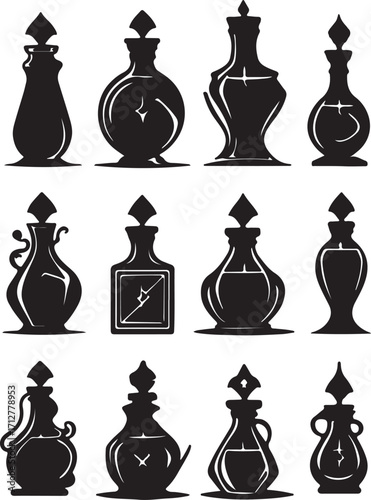 Vintage perfume bottles and vials collection antique