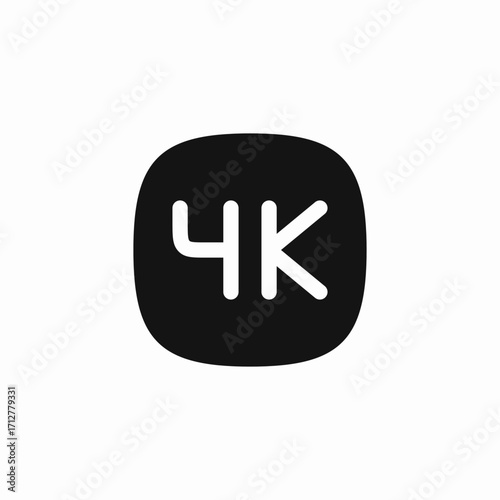 4k resolution icon sign vector