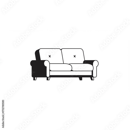 Stylish modern sofa perfect for cozy living room design or furniture retail promotions