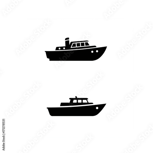 Sleek yacht silhouettes ready for elegant sea voyages and luxury travel adventures