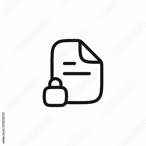 file locked protection icon sign vector