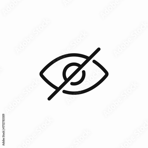 hide file eye icon sign vector