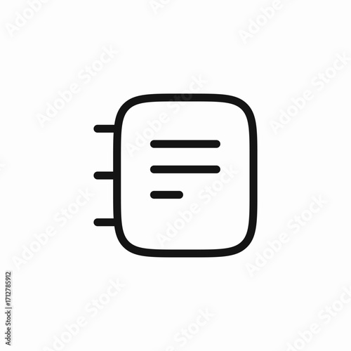 text notepad icon sign vector