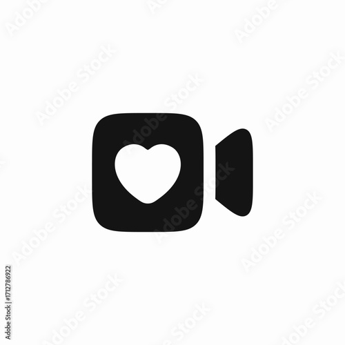 video heart like favorite icon sign vector