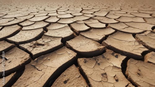 Dried cracked earth