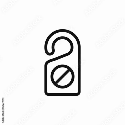 do not disturb door handle icon sign vector