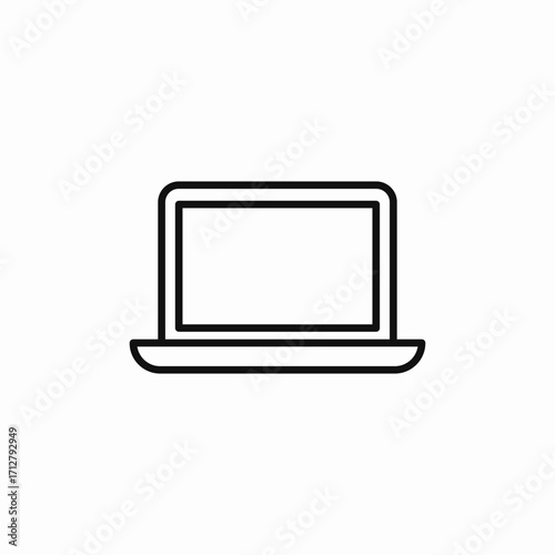 laptop computer icon sign vector