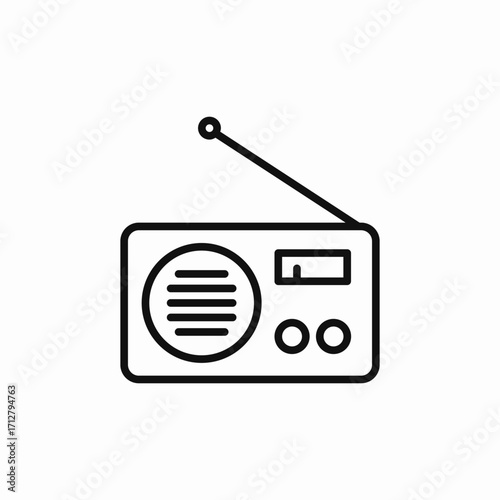 radio podcast icon sign vector