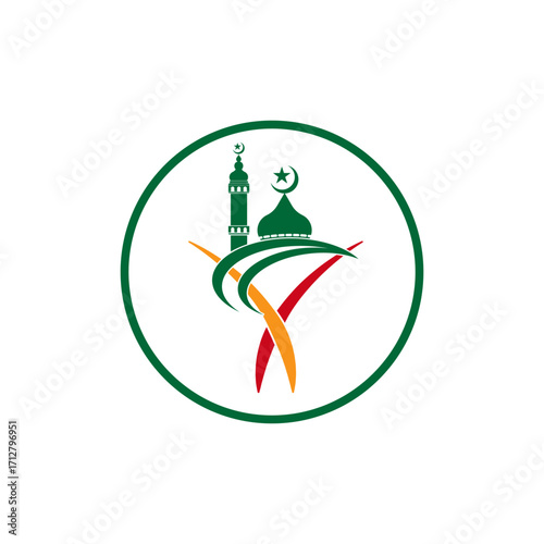 Mosque icon vector Illustration design template
