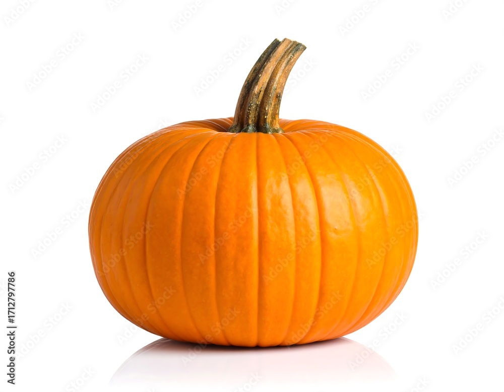 Obraz premium Single orange pumpkin, studio shot