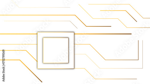 Abstract modern multiple glowing orange circuit-like lines. Futuristic digital network or electronic schematic, with the squares acting as connection hubs. Innovation, connectivity, and technology
