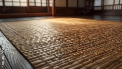 Japanese tatami mat floor