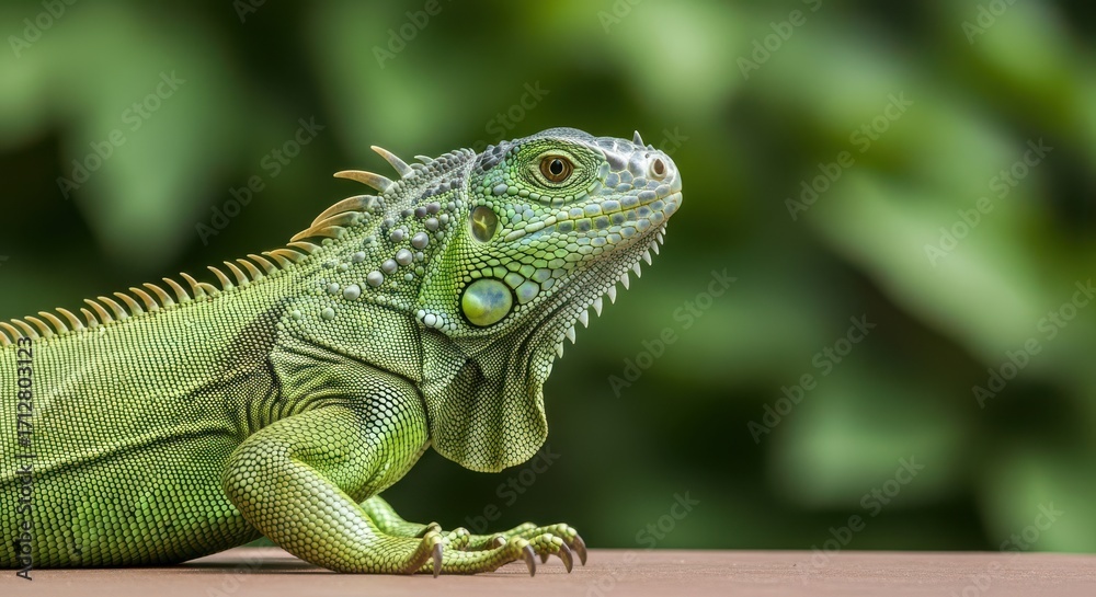 Obraz premium iguana on a branch