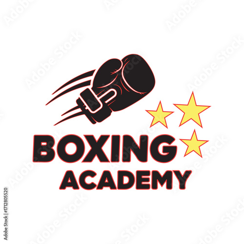 Modern Boxing Academy Logo Design for a Dynamic Sport and Fitness Gym